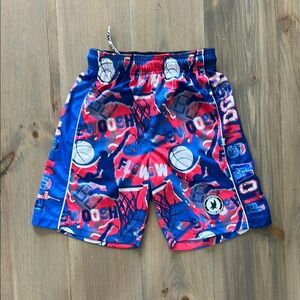 [NWOT] Flow Society Basketball Blue Red Boys Athletic Shorts